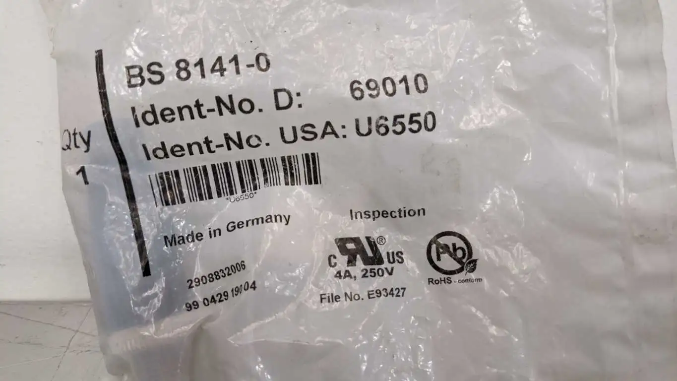 Turck BS 8141-0 Actuator and Sensor Field Wireable U6550 - Image 3