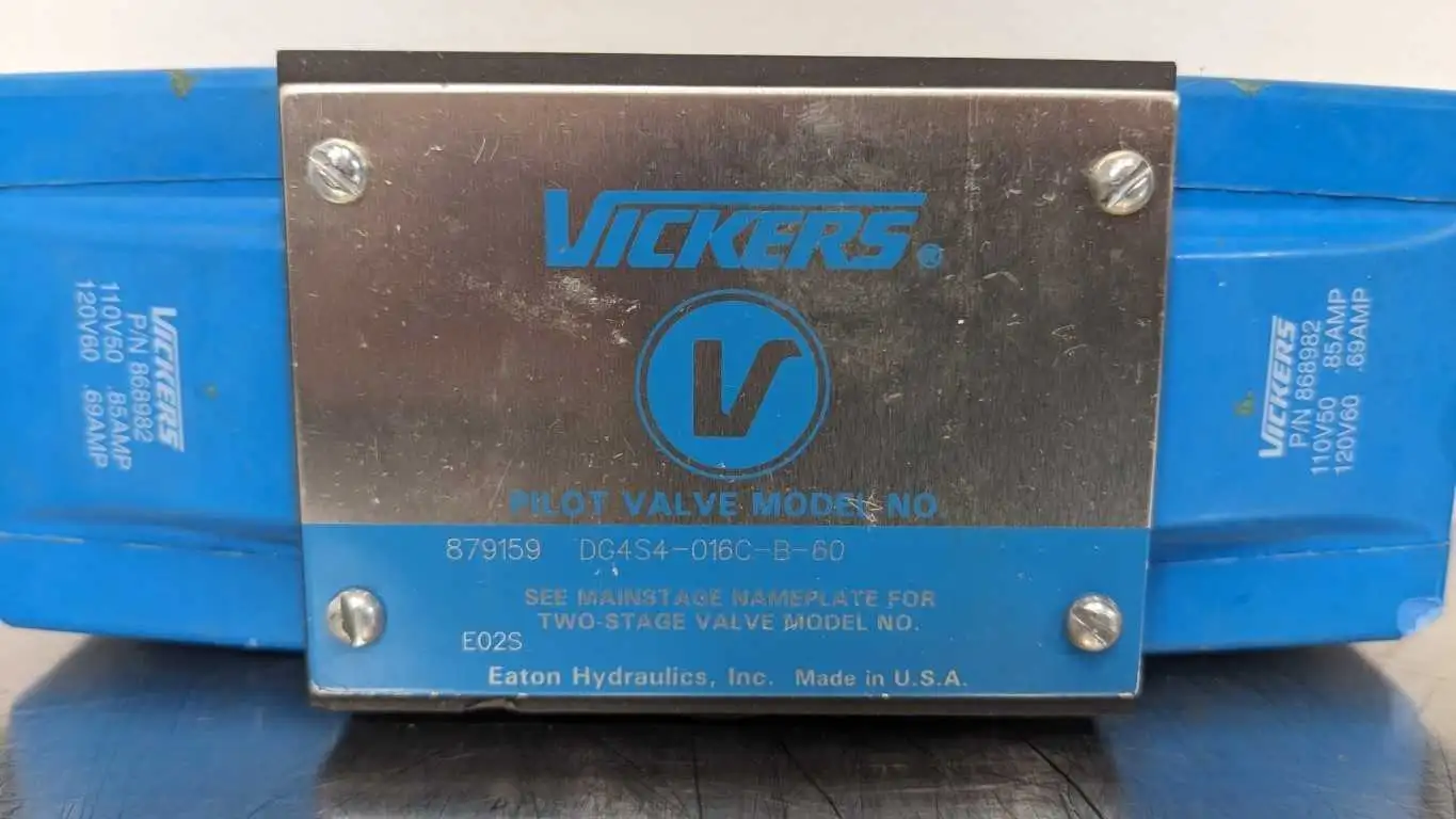Vickers DG4S4-016C-B-60 Pilot Valve Eaton 110/120VAC 868982 Solenoid Coils - Image 4