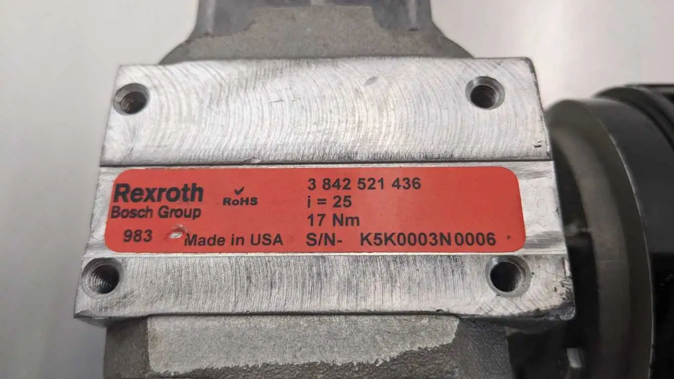 Bodine 42Y6BFPP Gearmotor 0.180/0.210Kw 1400/1700 RPM Rexroth Bosch 3 842 521 436 - Image 8
