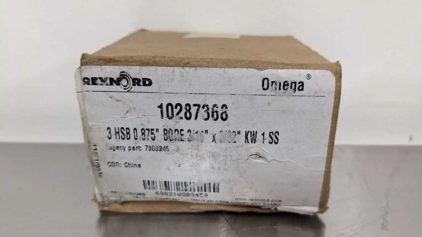 Rexnord 10287368 Elastomeric Coupling Hub 3 HSB 0.875" BORE 3/16" X 3/32" KW 1 SS Omega - Image 4