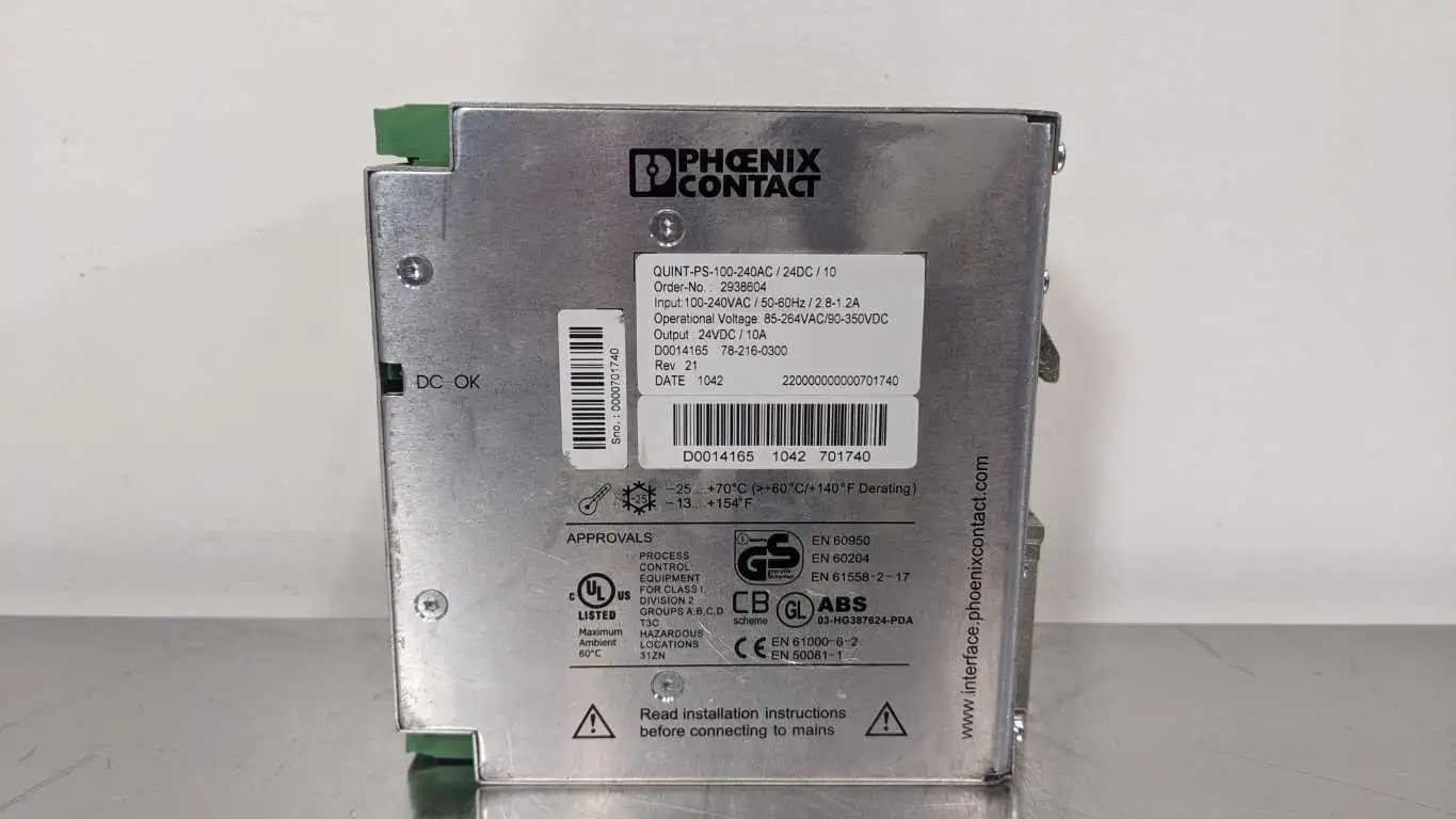 Phoenix Contact QUINT PS-100-240AC/24DC/10 Power Supply - Image 2