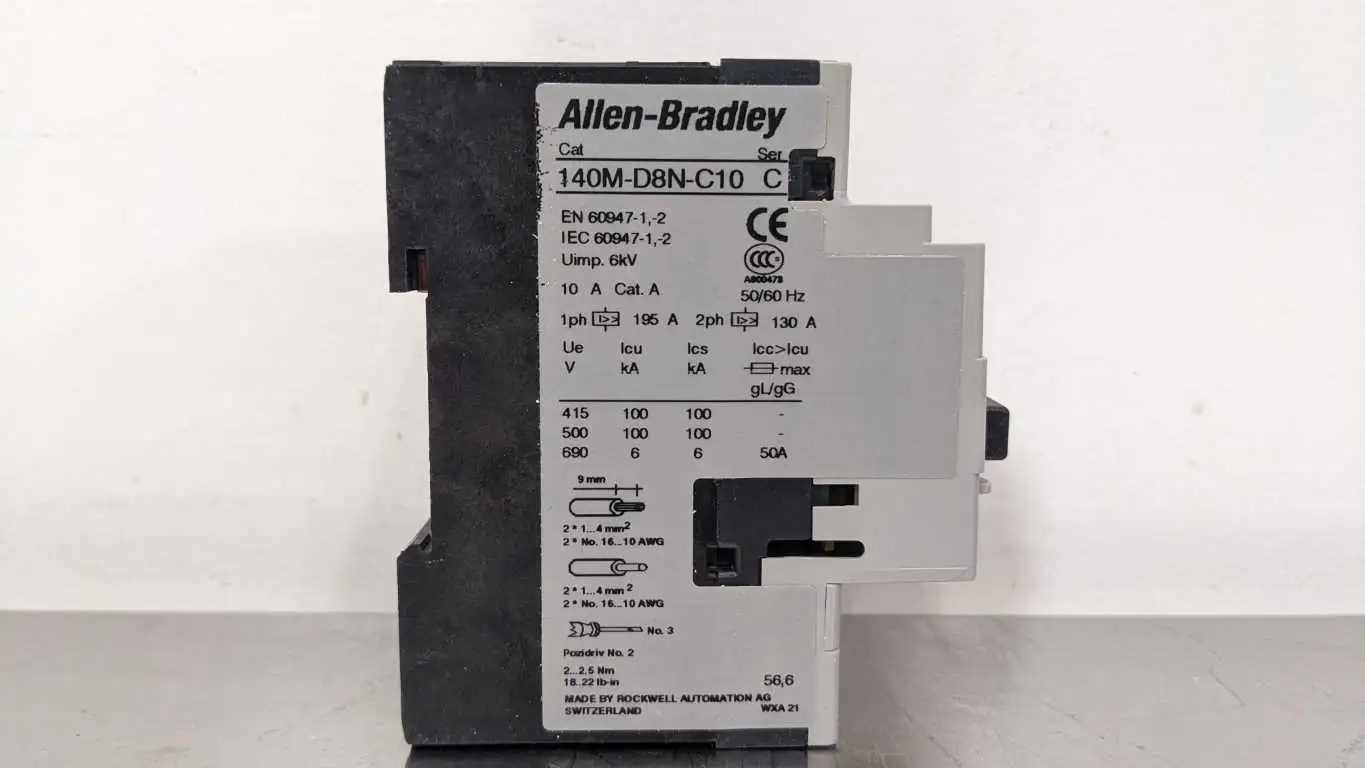 Allen-Bradley 140M-D8N-C10 Motor Protector Circuit Breaker Ser C 10A - Image 4