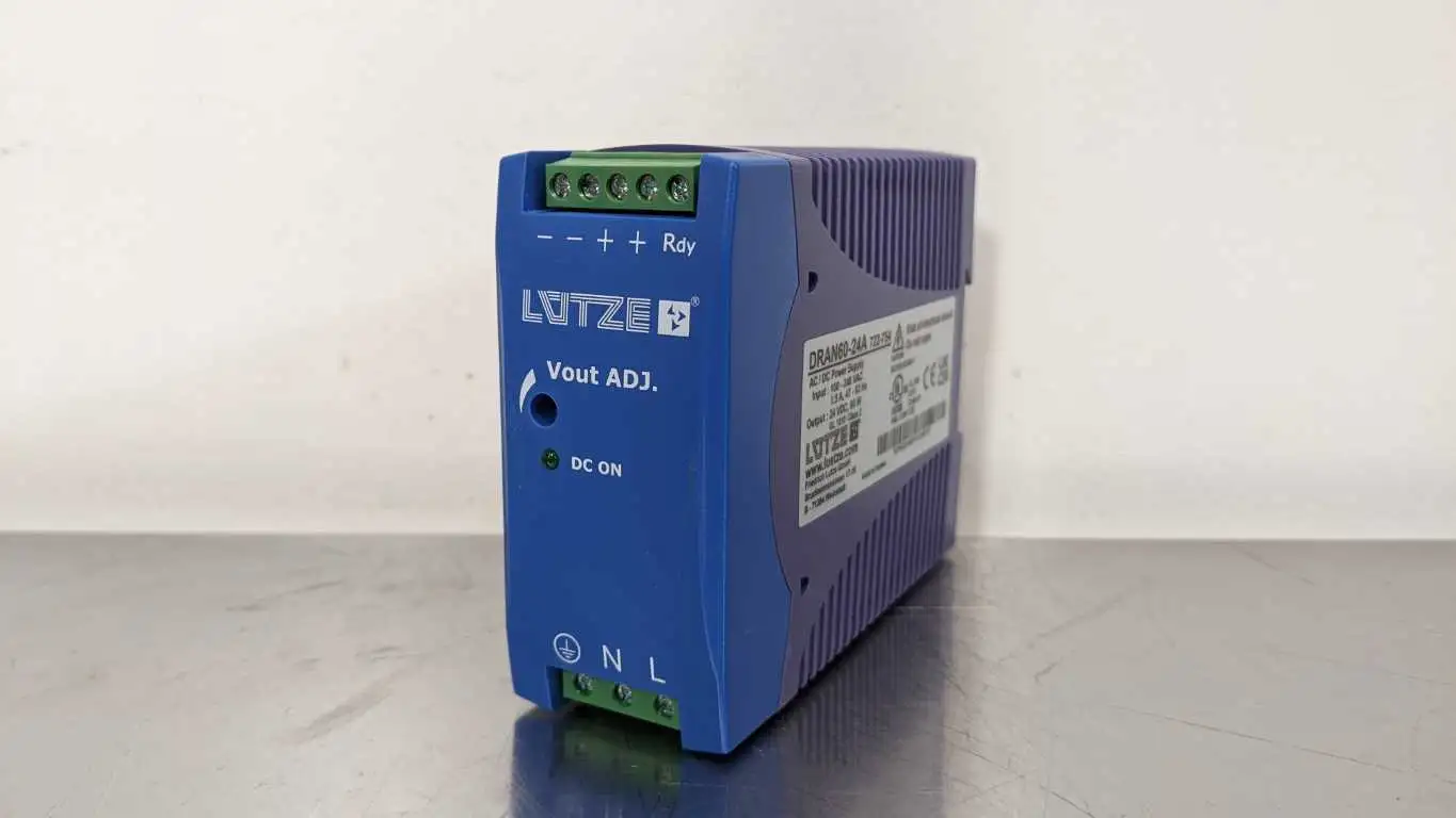 Lutze 722-754 AC/DC Power Supply 100-240VAC 24VDC DRAN60-24A - Image 2