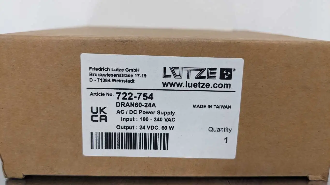Lutze 722-754 AC/DC Power Supply 100-240VAC 24VDC DRAN60-24A - Image 6
