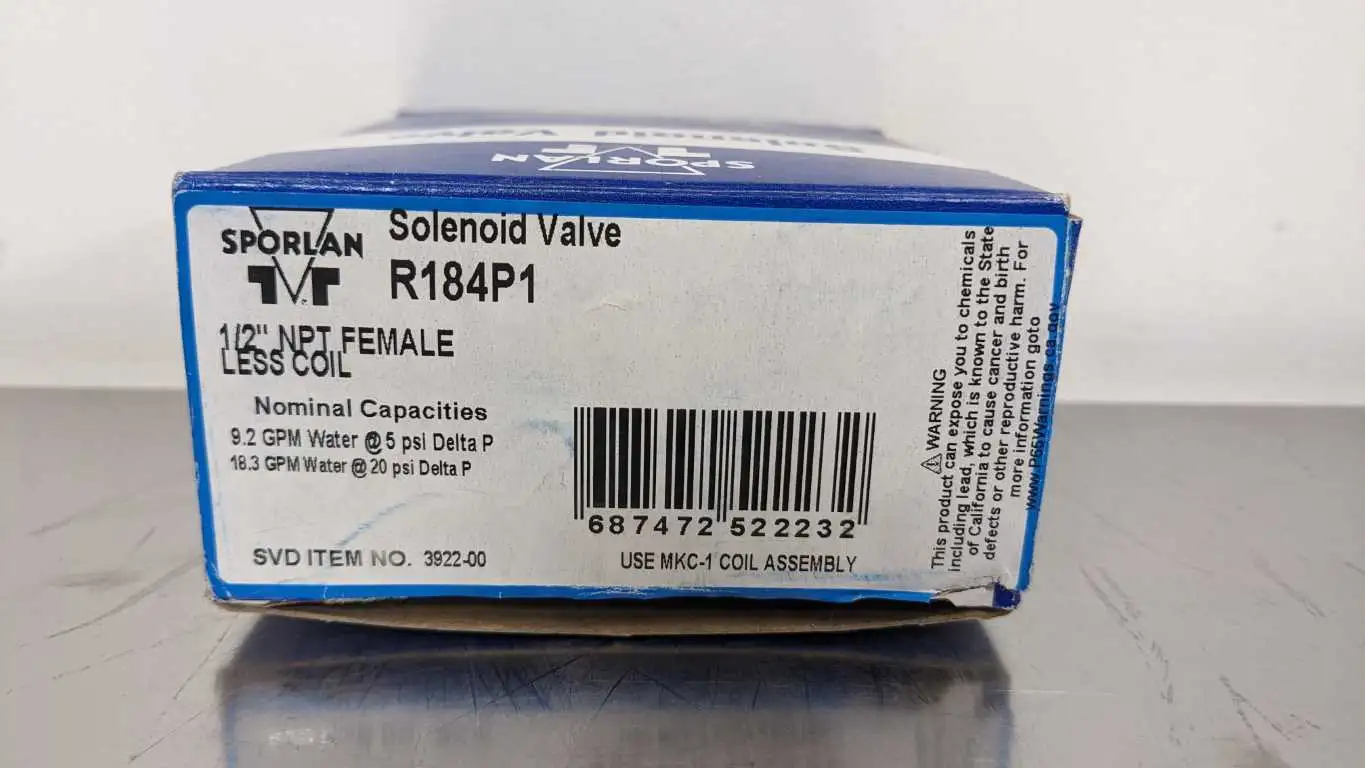 Sporlan R184P1 Solenoid Valve Less Coil 1/4" NPT Female use MKC-1 Coil - Image 5
