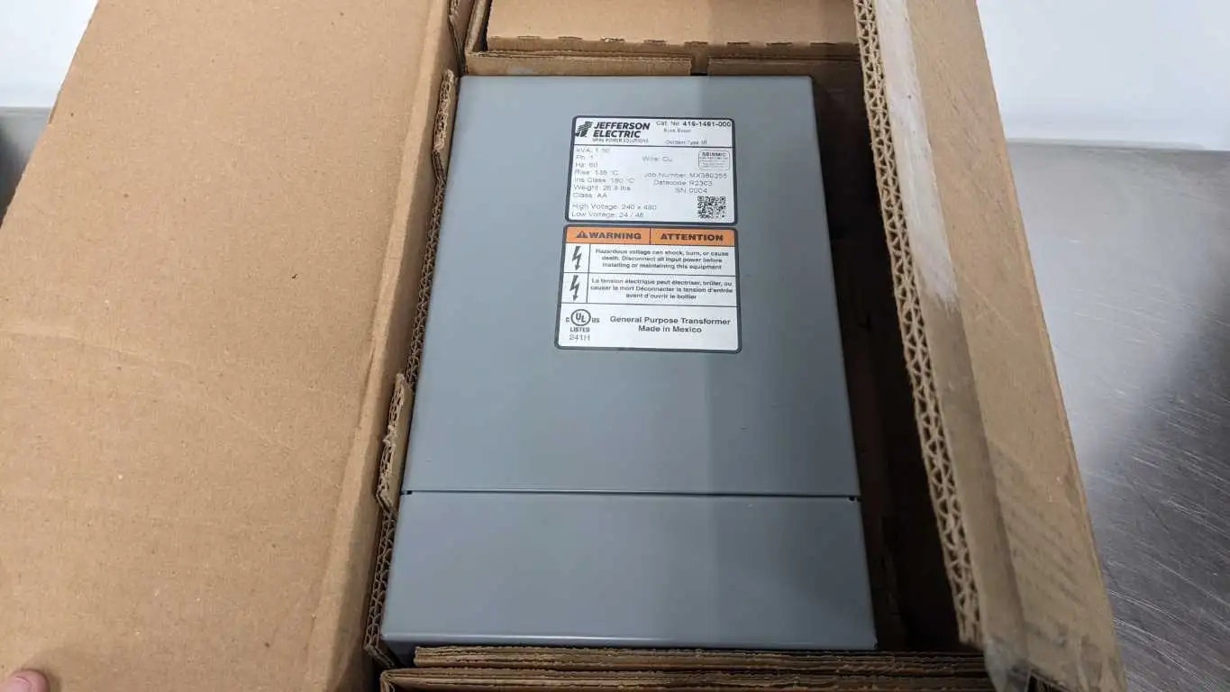 Jefferson Electric 416-1461-000 Buck Boost Transformer 1.5 KVA 240x480 to 24/48 - Image 2