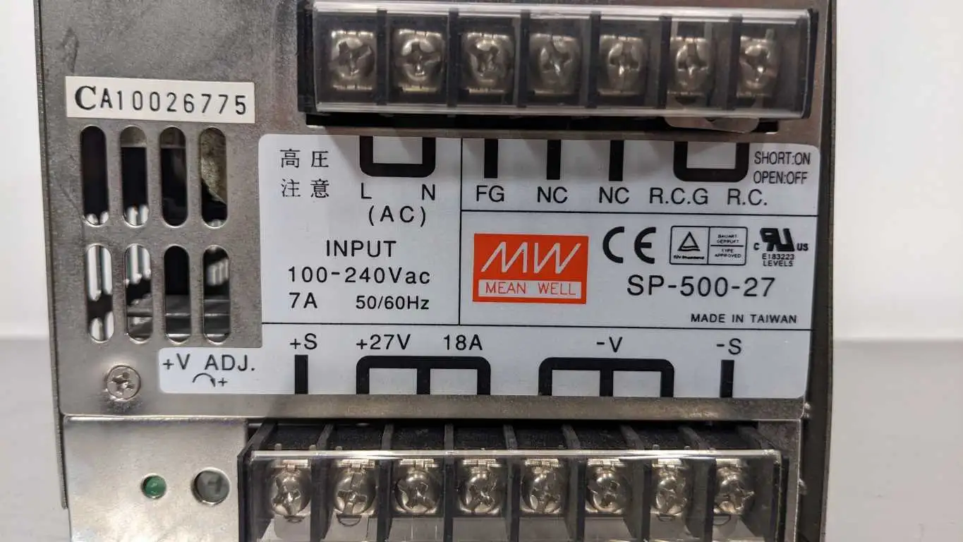 Mean Well SP-500-27 Power Supply 100-240VAC 7A to 27V 18A - Image 5