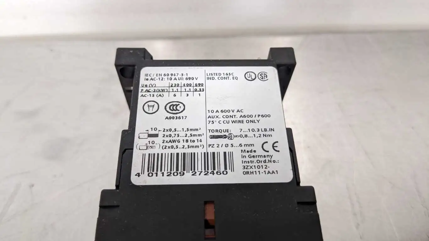 Siemens 3RH1131-1AF00 Control Relay 600VAC 10A 3RT1916-1JK00 Surge Suppressor - Image 5