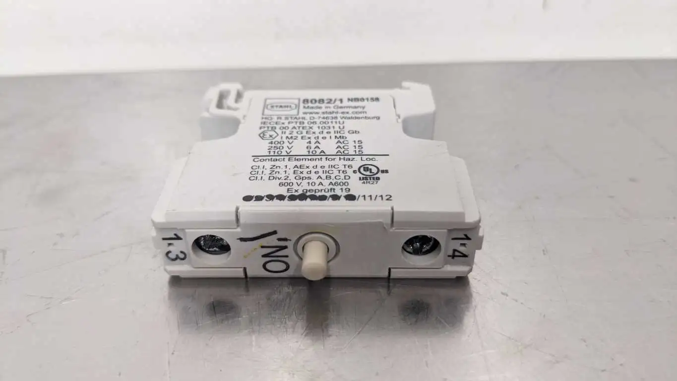 Stahl 8082/1 Contact Element 110/250/400VAC 10/6/4A NB0158 Hazardous Locations - Image 4
