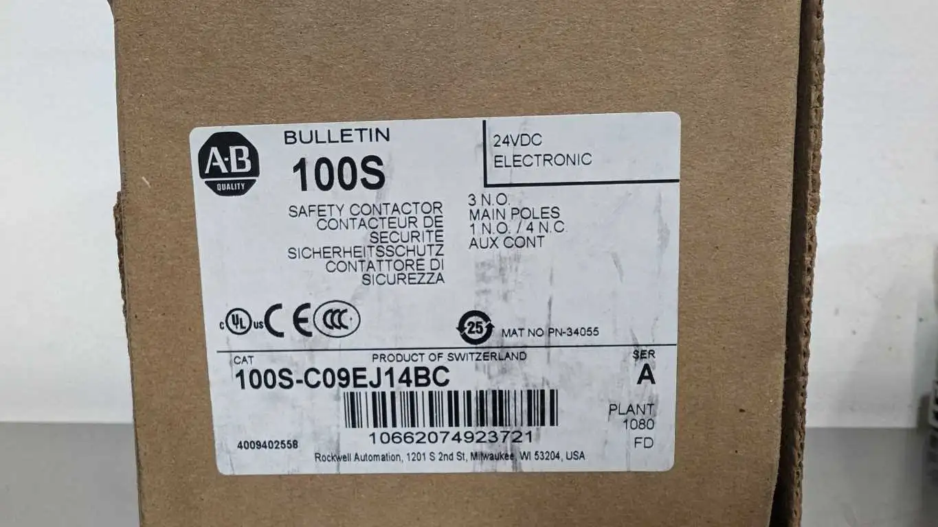 Allen-Bradley 100S-C09EJ14BC Safety Contactor PN-34055 Ser A 3NO Main Poles 1NO/4NC Aux Cont - Image 6