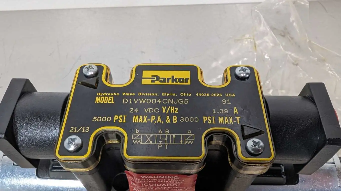 Parker D1VW004CNJG5 Directional Control Valve 5000 PSI 24VDC 1.39A 24VDC - Image 6