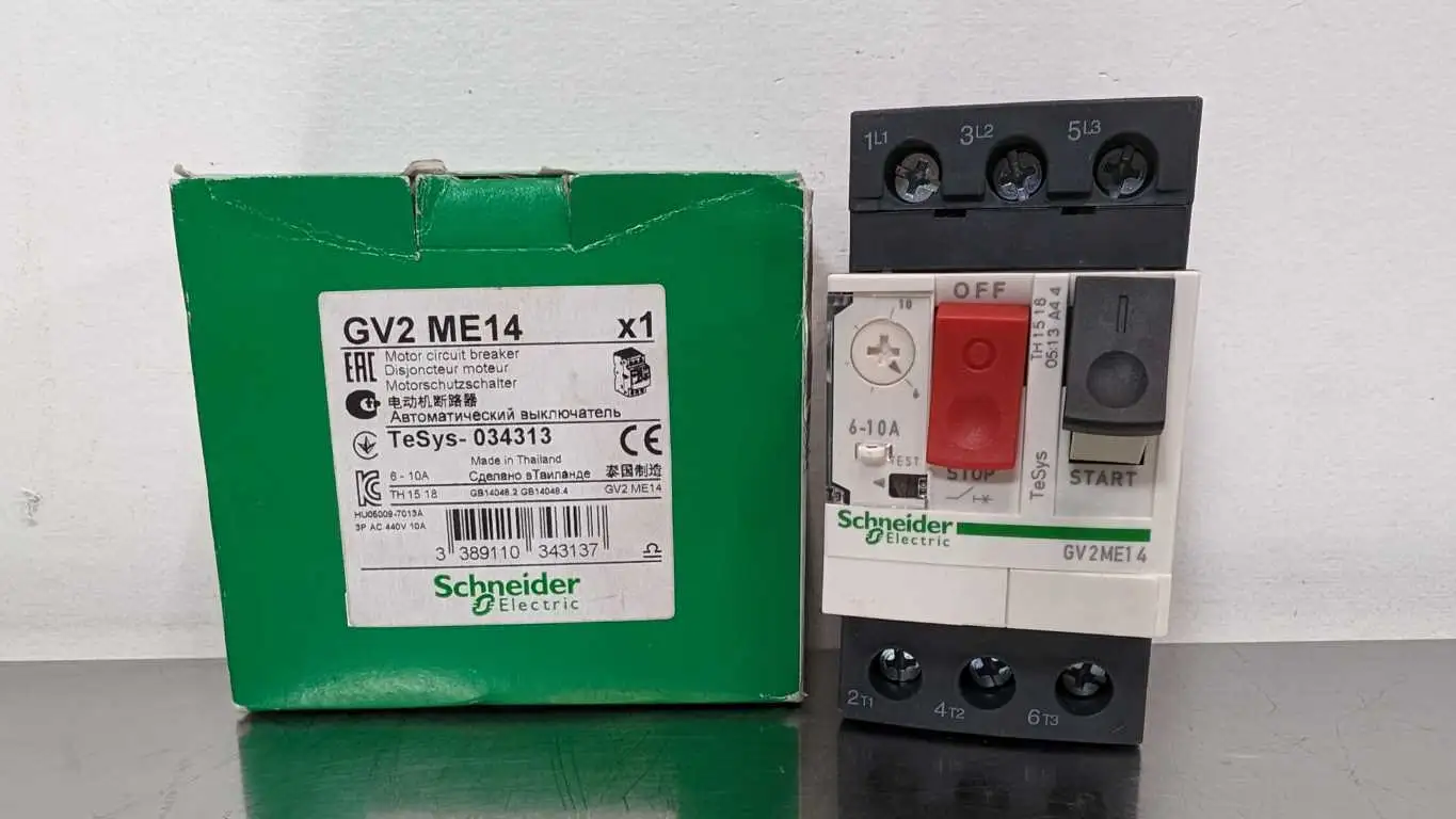 Schneider Electric GV2ME14 Motor Circuit Breaker GV2 ME14 6-10A 440VAC 10A