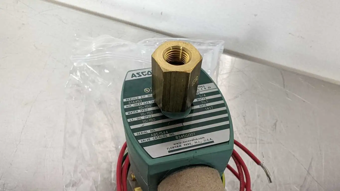 Asco 8345G001 Solenoid Valve A851544 1/4" NPT 110/120VAC 4W 120/60 110/50 - Image 4