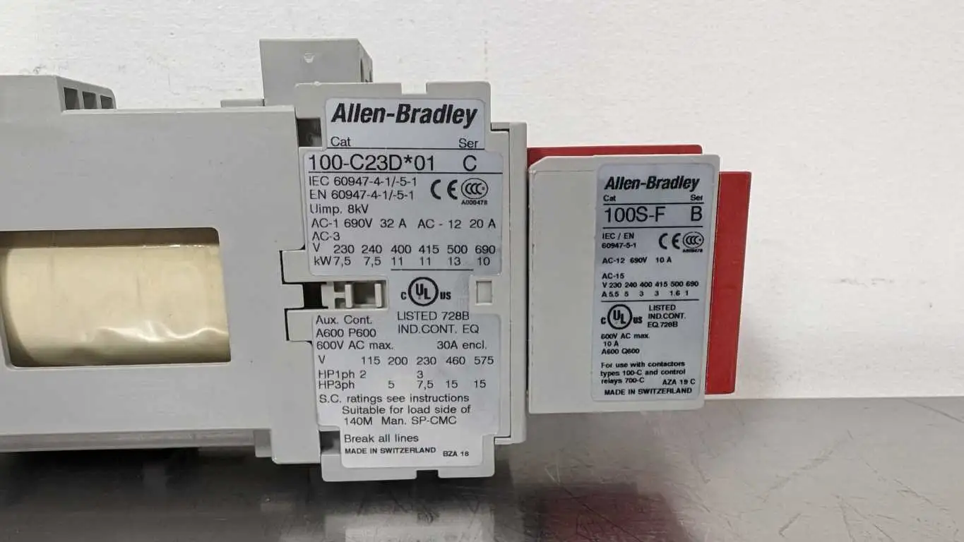 Allen-Bradley 100S-C23DJ23C Safety Contactor Ser C 2NO 3NC 24VDC Coil Guardmaster - Image 4