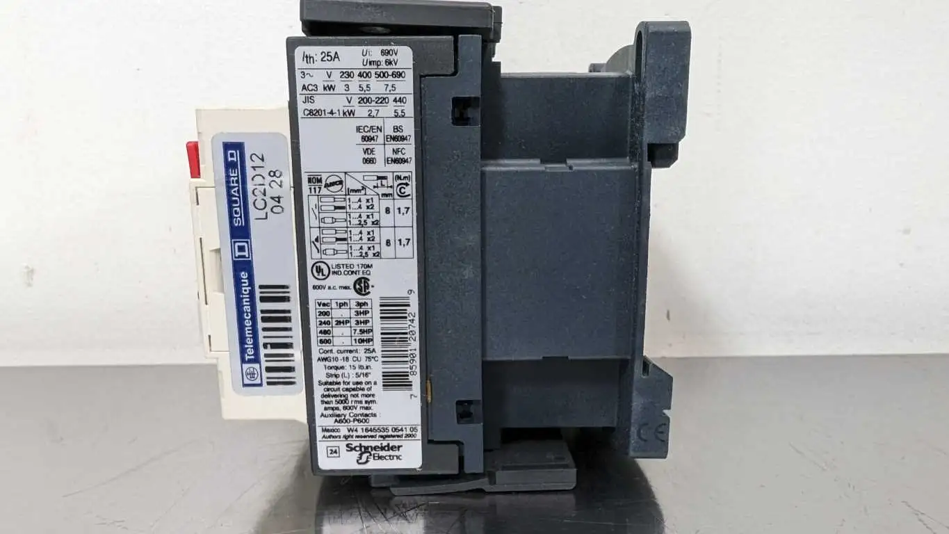 Telemecanique LC2D12G7 Reversing Contactor 120VAC Coil Coil Square D - Image 5