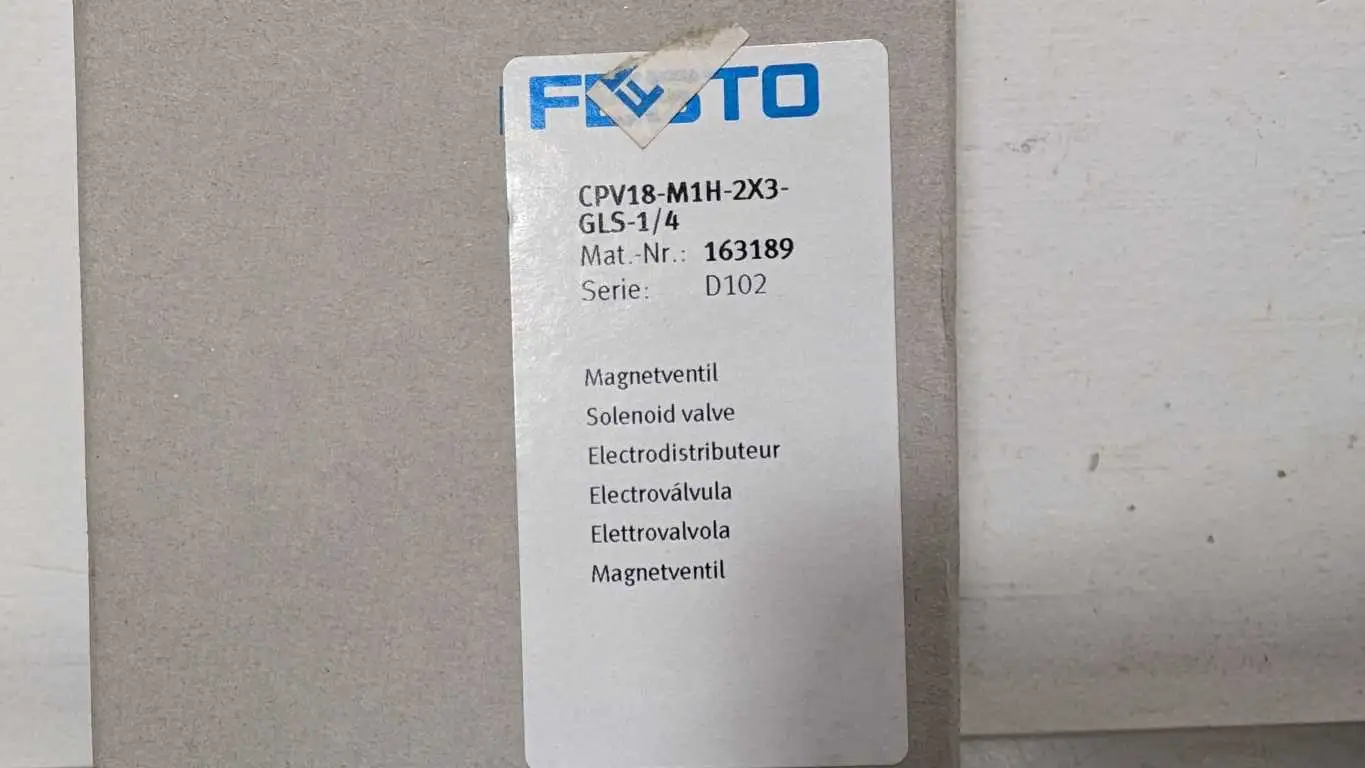 Festo CPV18-M1H-2X3-GLS-1/4 Solenoid Valve 163189 Ser D102 3-24VDC - Image 5