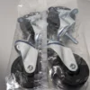 4 Pack Seville 76.2x25mm Swivel Casters 3x1 Inch 2 Locking for Wire Shelving Racks - Image 2