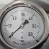 McDaniel Controls 4" Brass 1/2" NPT Gauge 0-60 "WC with 3-1/2" Diameter Dial Face - Image 2