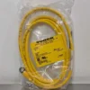 Turck RKC 4T-2 Cordset U5304 2m M12 Yellow 4 Pin Female 3 Wire 18AWG