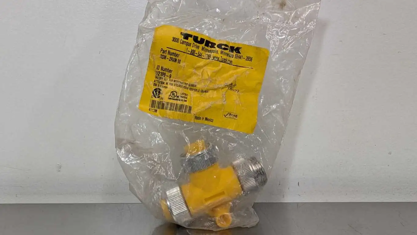 Turck RSM 2RKM 50 minifast Tee Male/Female with Female Drop U2109-9 M12 5 Pin