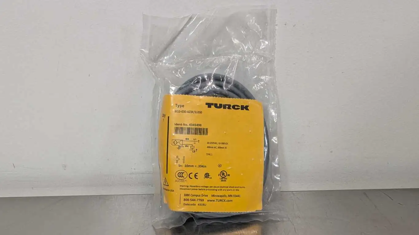 Turck BI10-G30-AZ3X/S1030 Inductive Sensor 4345498 10mm Threaded Barrel M30 x 1.5