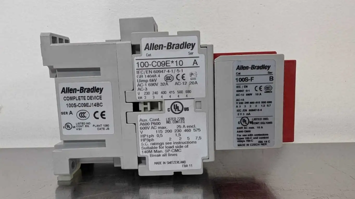 Allen-Bradley 100S-C09EJ14BC Safety Contactor PN-34055 Ser A 24VDC Coil 3NO Main Poles 1NO/4NC Aux Cont - Image 3