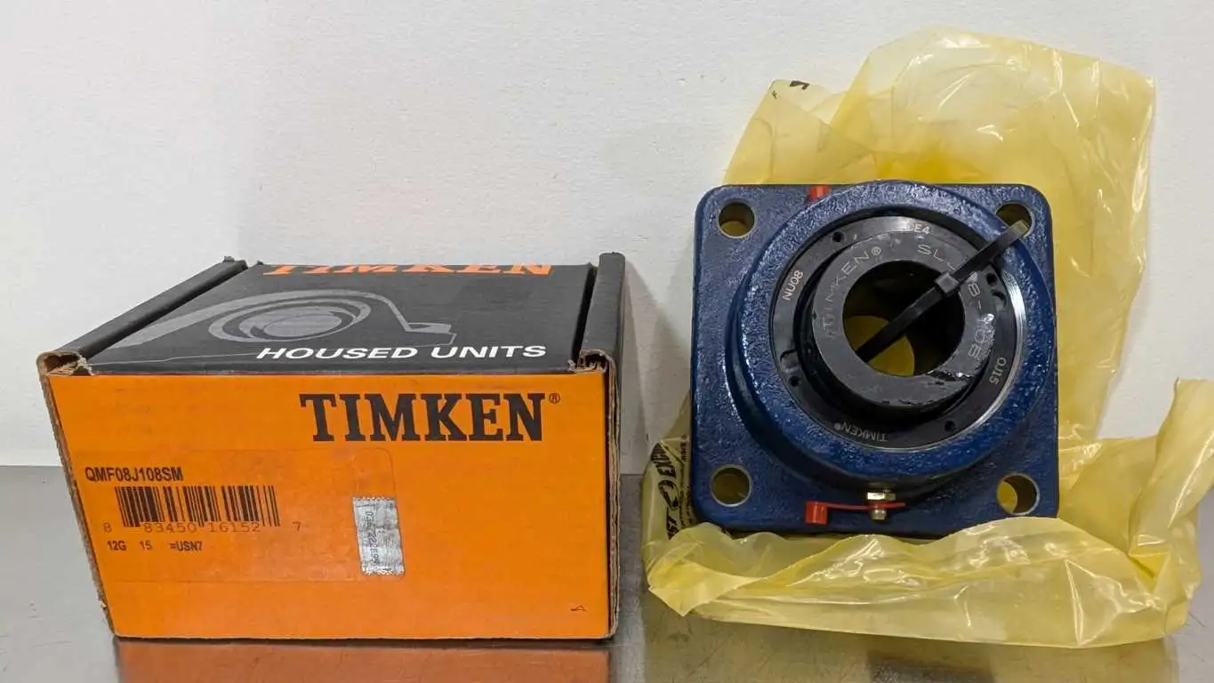 Timken QMF08J108SM 4-Bolt Flange Mount Bearing 1-1/2″ ID Spherical