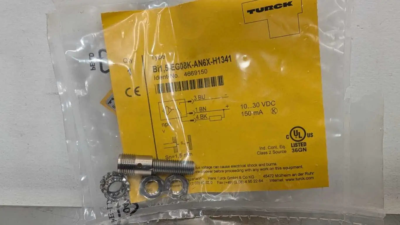 Turck Bi1,5-EG08K-AN6X-H1341 Inductive Proximity Sensor 4669150 1.5mm