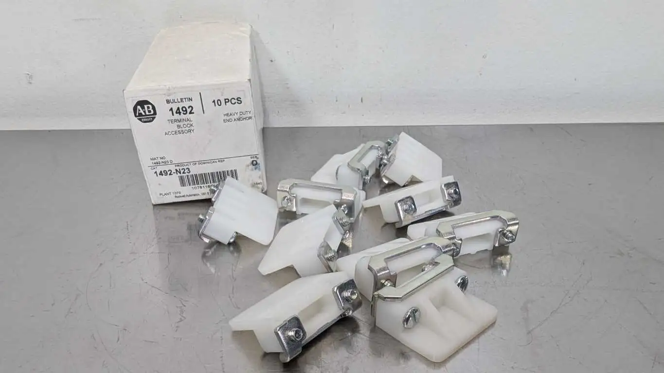 10 Pack Allen-Bradley 1492-N23 Terminal Block Heavy Duty End Anchor Ser D