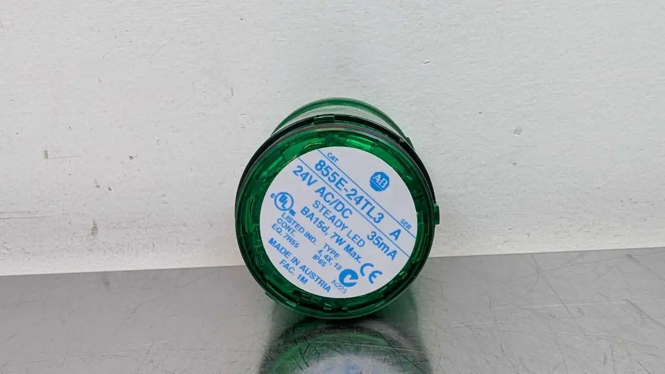 Allen-Bradley 855E-24TL3 Steady LED Ser A Green 24V AC/DC 35mA 7W - Image 3
