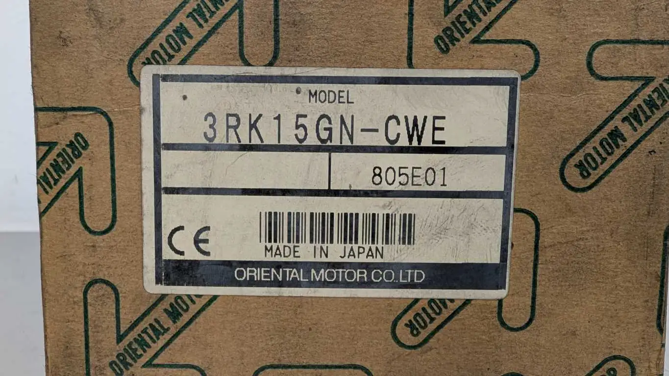 Oriental Motor 3RK15GN-CWE Reversible Motor 1/50HP 10/12 RPM 200-230VAC 15W - Image 6