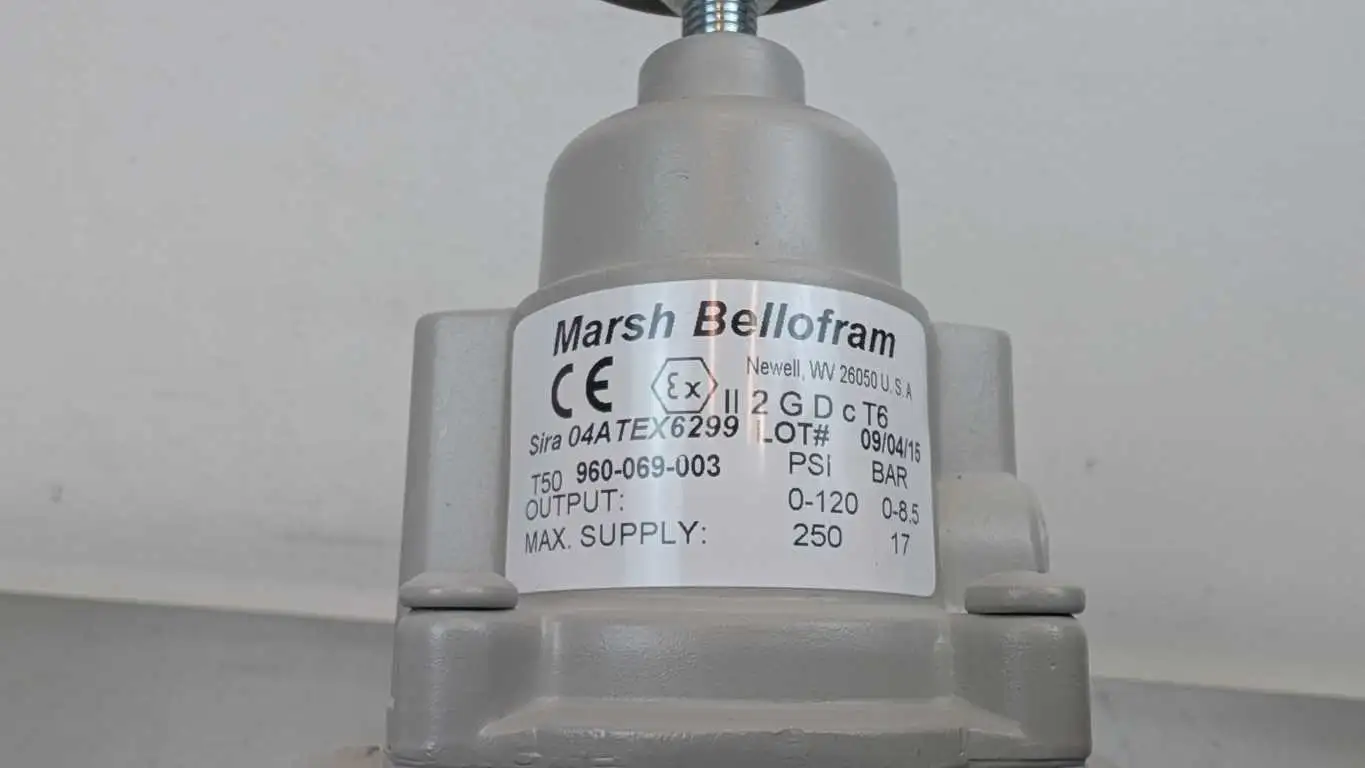 Marsh Bellofram 960-069-003 Air Pressure Regulator 960069003 0-120 PSI - Image 5