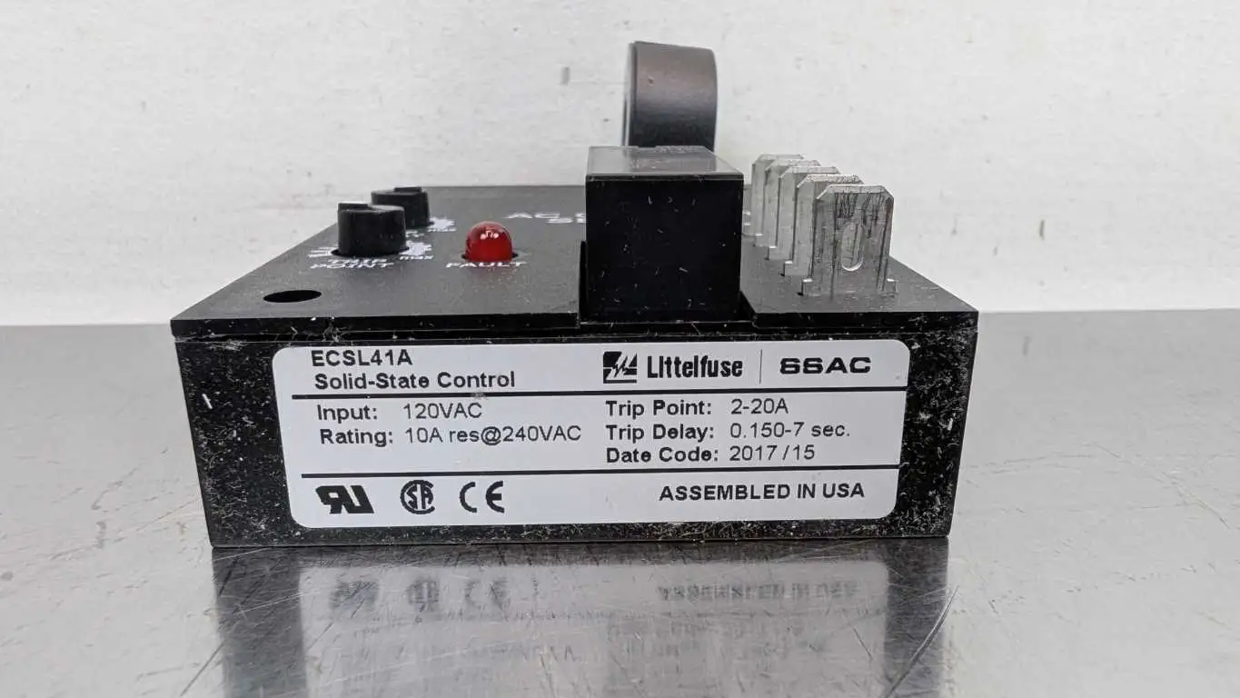 LittelFuse ECSL41A AC Current Sensor 2-20A 0.150-7 Sec SSAC 120VAC - Image 5