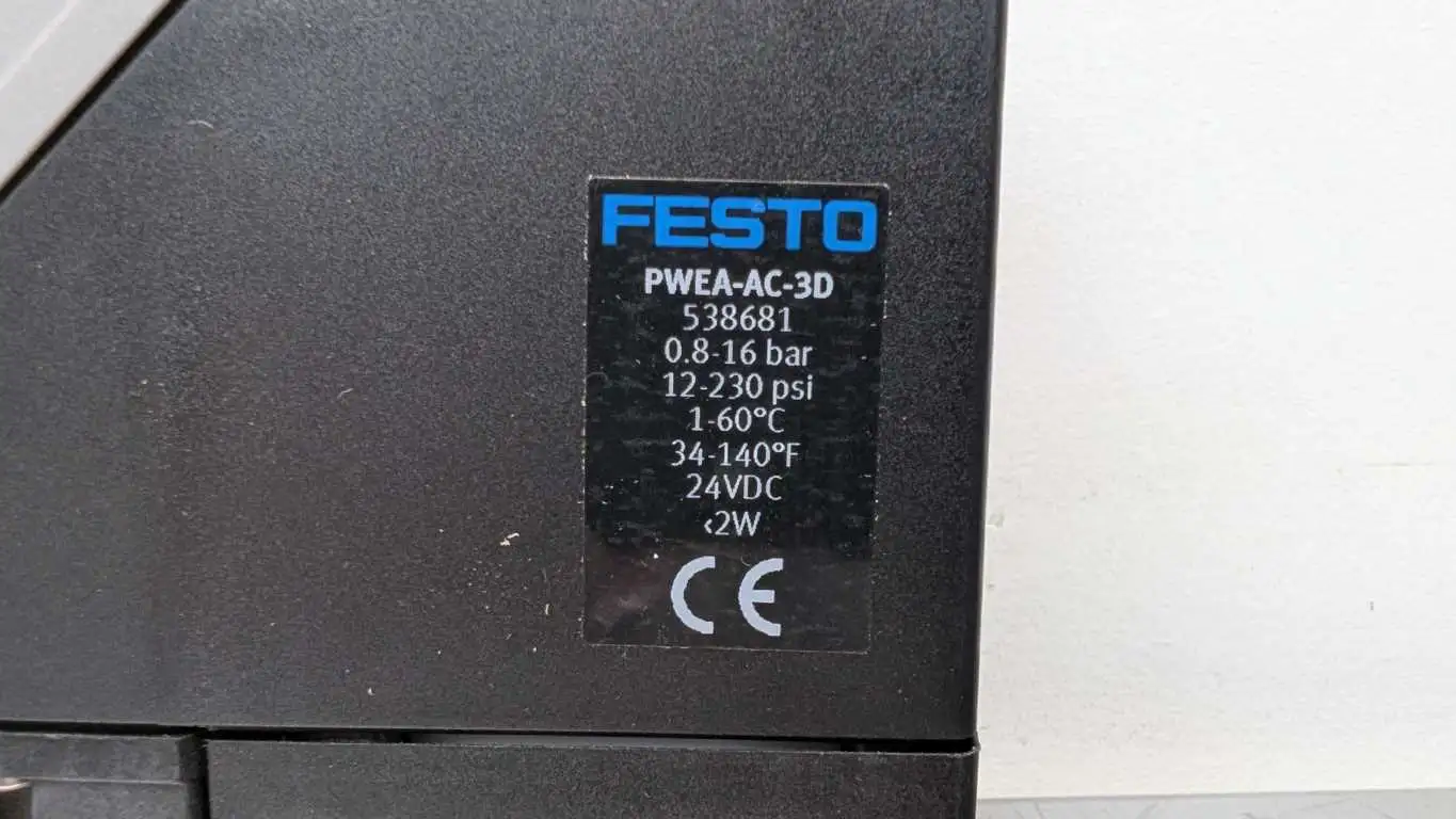 Festo PWEA-AC-3D Condensate Drains 538681 12-230 PSI 24VDC 2W - Image 5