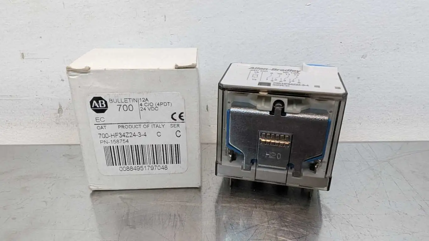 Allen-Bradley 700-HF34Z24-3-4 Relay Ser C 24VDC Coil 14-Pin 277/240/120VAC 12A