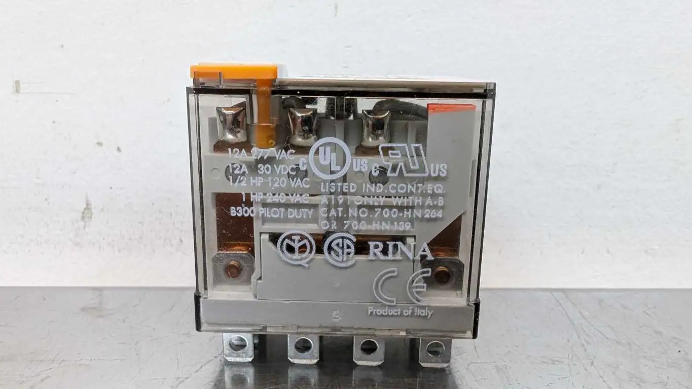 Allen-Bradley 700-HF34A1-3-4 Relay Ser C 120VAC Coil 14-Pin 277/240/120VAC - Image 4