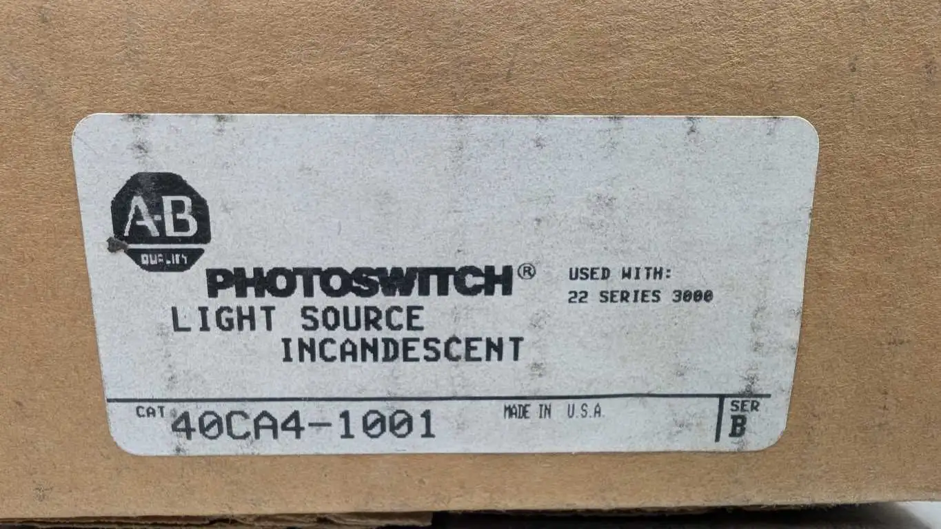 Allen-Bradley 40CA4-1001 Light Source Incandescent PHOTOSWITCH Ser B - Image 3