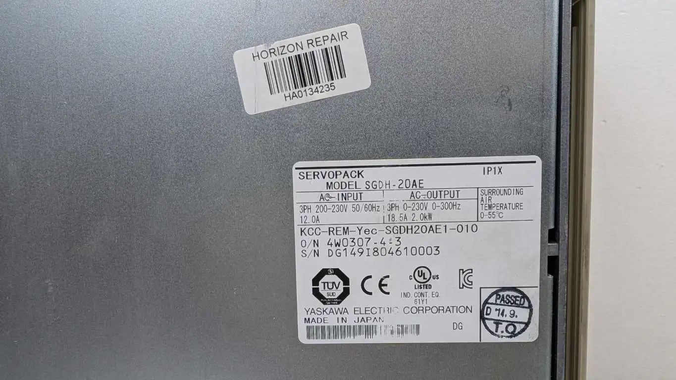 Yaskawa SGDH-20AE Servo Drive ServoPack 0-300Hz 200-230VAC 12A to 0-230VAC 18.5A - Image 6