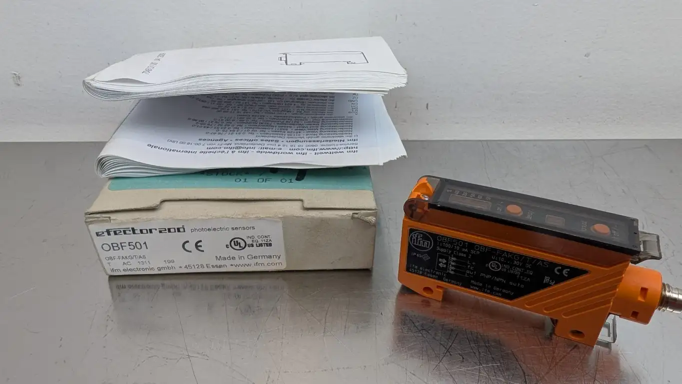 IFM Efector OBF501 Fiber Optic Amplifier OBF-FAKG/T/AS 10-30VDC 50mA