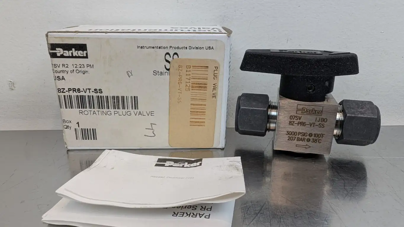 Parker 8Z-PR6-VT-SS Stainless Steel Rotating Plug Valve 1/2″ 3000 PSI