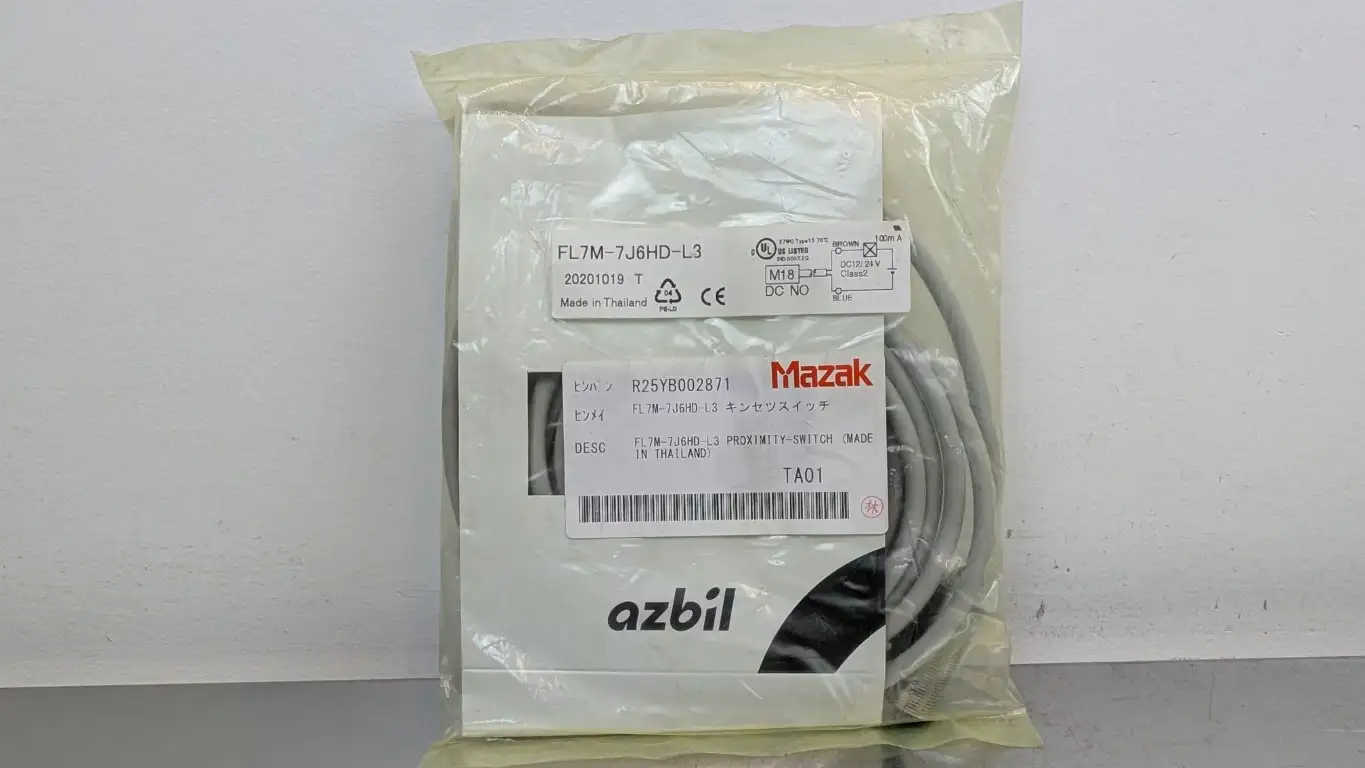 azbil FL7M-7J6HD-L3 Proximity Sensor R25YB002871 M18 Mazak 12/24VDC 100mA