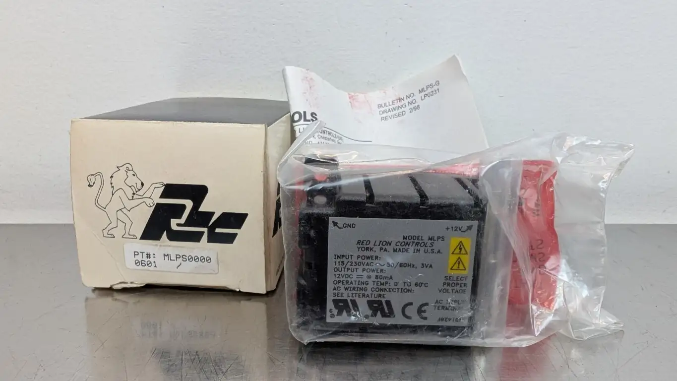 Red Lion Controls MLPS0000 Power Supply 115/230VAC 3A to 12VDC 80mA