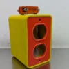 Ericson 6000 Double Sided Outlet Box 1-Gang Standard Depth w/Cord Clamp 2 Duplex Yellow & Orange - Image 3
