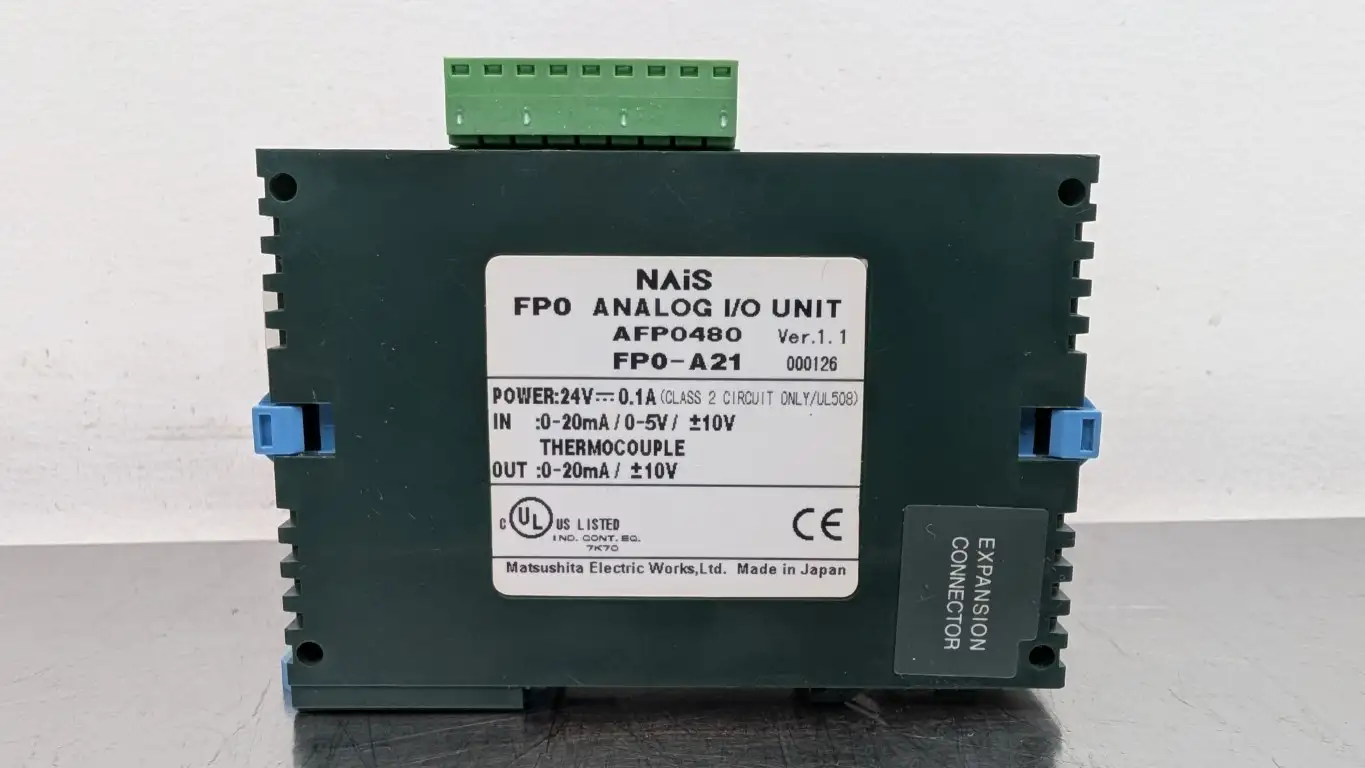 NAiS FP0-A21 Analog I/O Unit AFP0480 Ver 1.1 24VDC 0.1A - Image 4