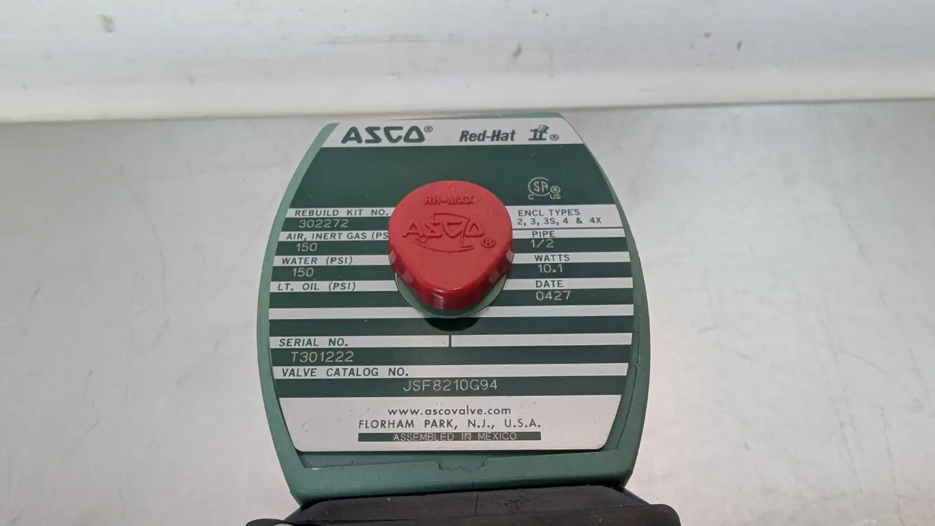 Asco JSF8210G94 Solenoid Valve 120VAC Coil 2-Way 2-Position Normally Closed - Image 3