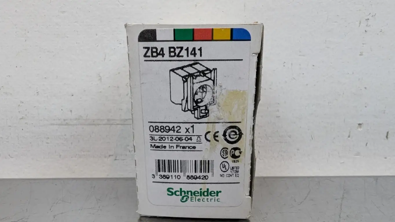 Schneider Electric ZB4 BZ141 Single Contact Block w/ Body Fixing Collar 1NO 2NC - Image 4
