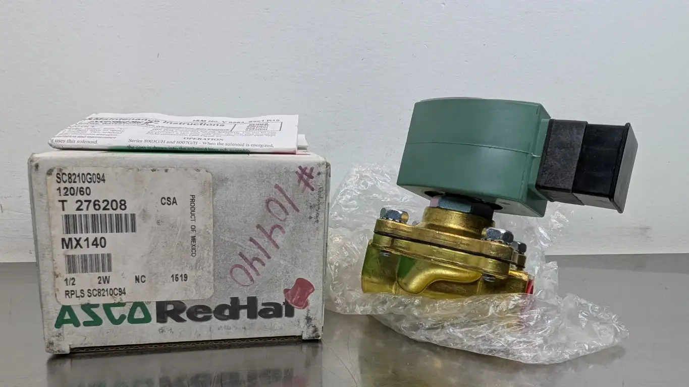 Asco SC8210G094 Solenoid Valve 1NC 120VAC Coil 1/2″ 120VAC 2W