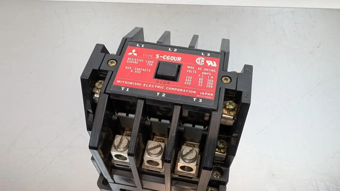 Mitsubishi S-C60UR Contactor 110/120VAC Coil 600VAC 60A Tested - Image 3