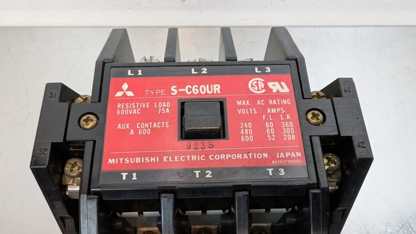 Mitsubishi S-C60UR Contactor 110/120VAC Coil 600VAC 60A Tested - Image 6