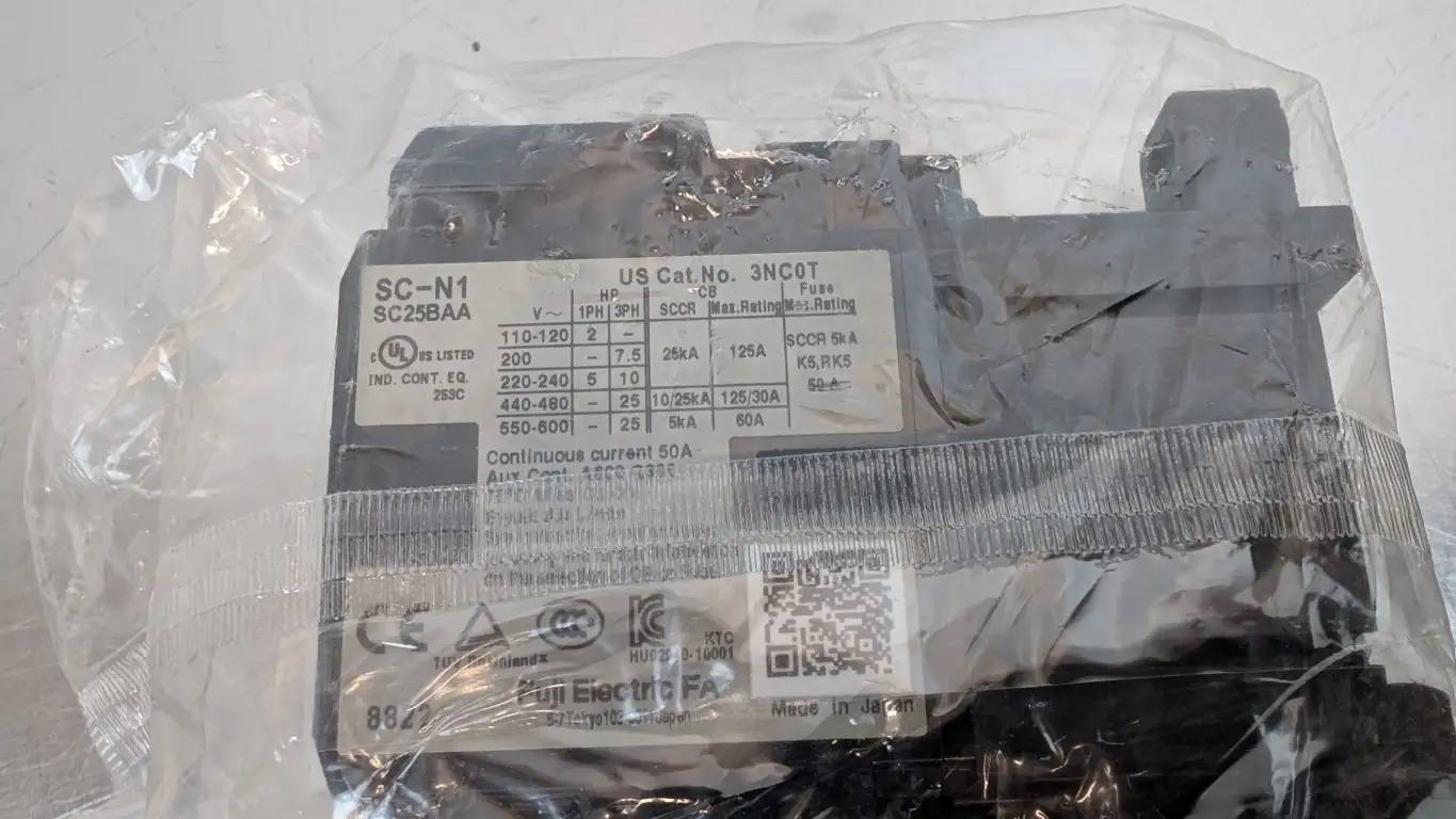Fuji SC-N1 Magnetic Contactor 2NO 2NC 110/120VAC Coil 240/440/550/690VAC 25A - Image 4